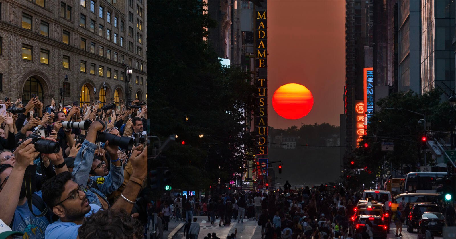 Thousands of Photographers Gather in New York for ‘Manhattanhenge